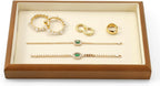Oirlv Solid Wood Stackable Jewelry Organizer Tray Jewelry Drawer Organizer(Creamy-white)