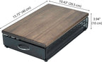 for Vertuo Coffee Capsule Storage Drawer Compatible with Nespresso Vertuoline Pods Holder Metal and Wood Top Organizer (can hold 40 Pods)