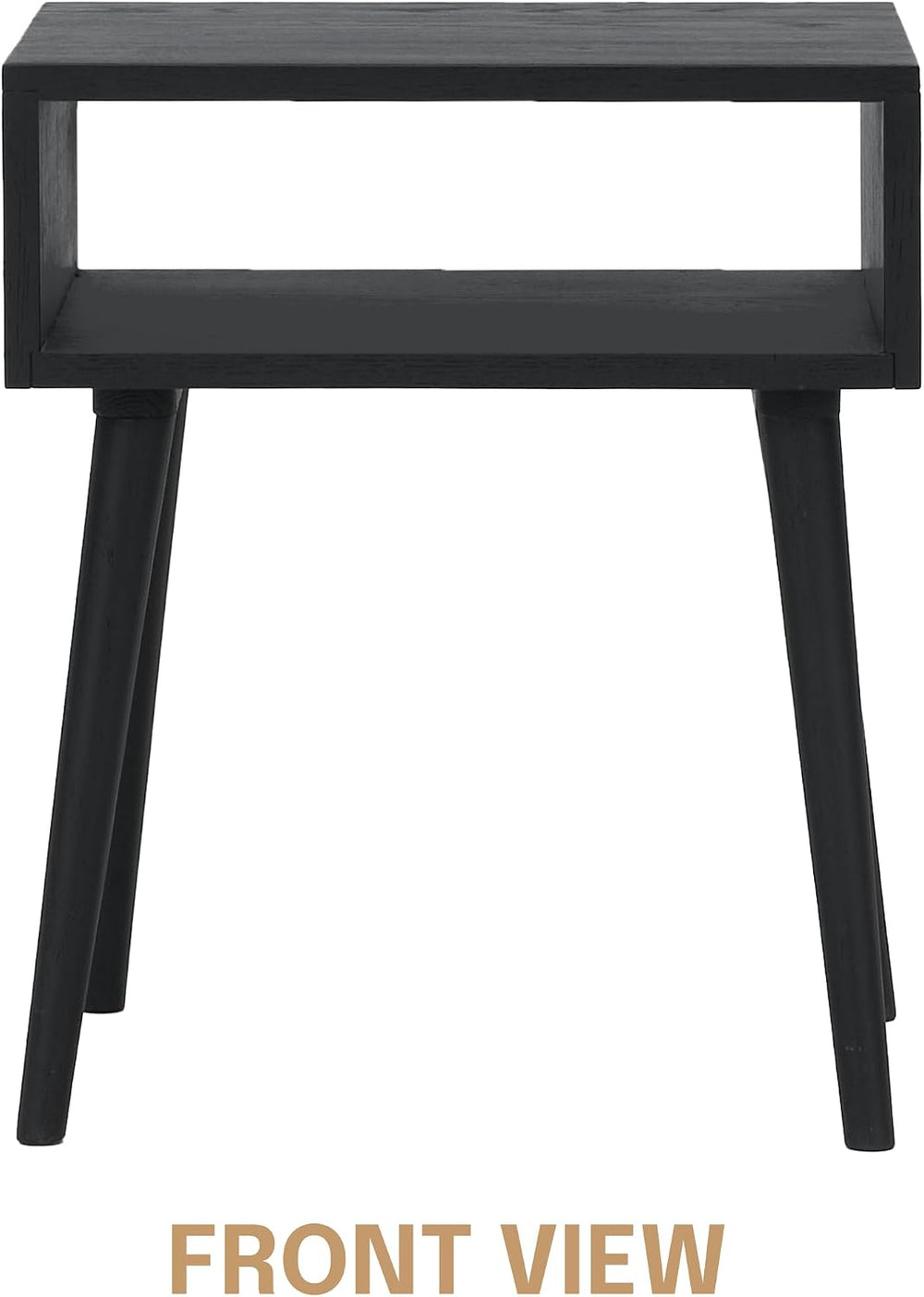 NTC Solid Oak Zoe Nightstand, Mid Century Modern Side Table Bedroom, Bedside ...