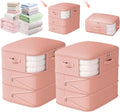 135L Large Capacity Ultra Space-Saving Self Compression Storage Bags, 3-Layer Compressible, 40% Space Saving, Closet Organizers and Storage Bags for Comforter, Blanket, Duvet, Down Jacket, 2 Pack