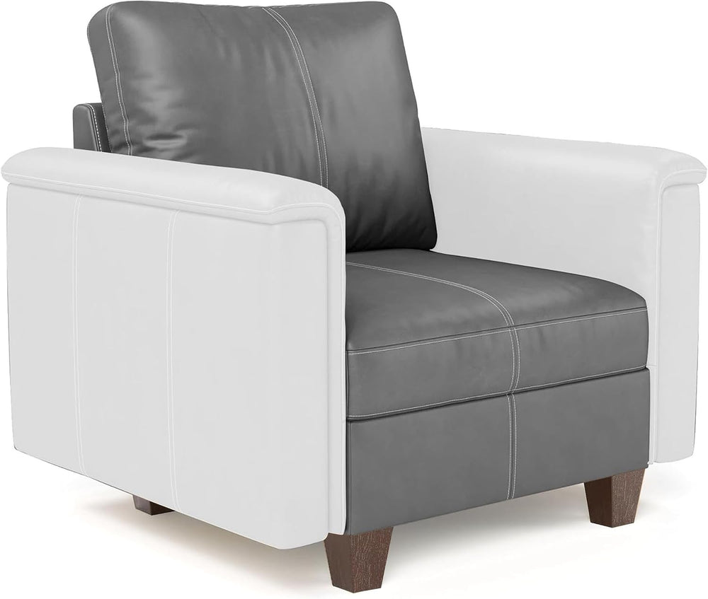 SITJOY Faux Leather Modular Sectional Sofa with Storage, Mid Century Modern S...