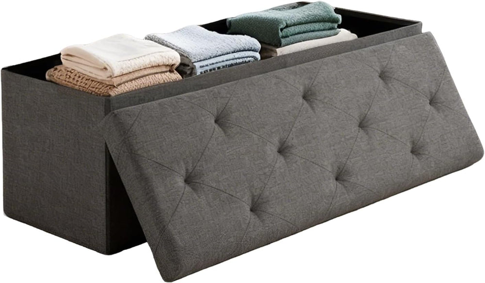 30 inch Storage Ottoman Bench, 30 inch Folding Storage Bench Ottoman, for Bed...