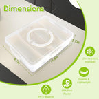 Snackle Box Container,Divided Serving Tray with Lid,4 Compartment Travel Snack Container,Fruit Veggie Tray with Lid for Fridge Fresh Keeping,Multipurpose Storage Box for Picnic,Party,Travel