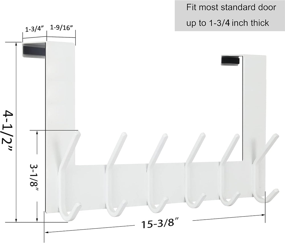 WEBI Over The Door Hook White,Over The Door Towel Rack,Door Hanger,Door Coat ...
