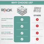 RFAQK 18 Pack Drawer Organizer Clothes-3 Sizes Dresser Organizer for Underwear Closet, Baby Clothes Organizer for Wardrobe-Foldable Fabric Drawer Dividers for Bedroom,Lingerie,Undies,Bra-Grey