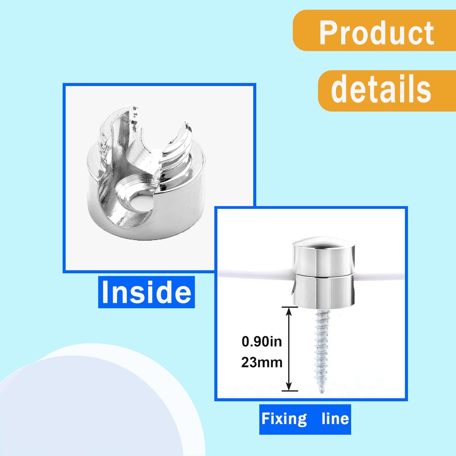 6 Sets Charger Cord Holder, Silver Metal Adhesive Cable Management Clips,Adjustable Cable Anchor Holders,Wire Organizer for Desk, Wall, Home, Office