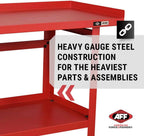 AFF 3990 Heavy-Duty Workbench, 61"" x 25"", 1,300 lb Capacity, Red