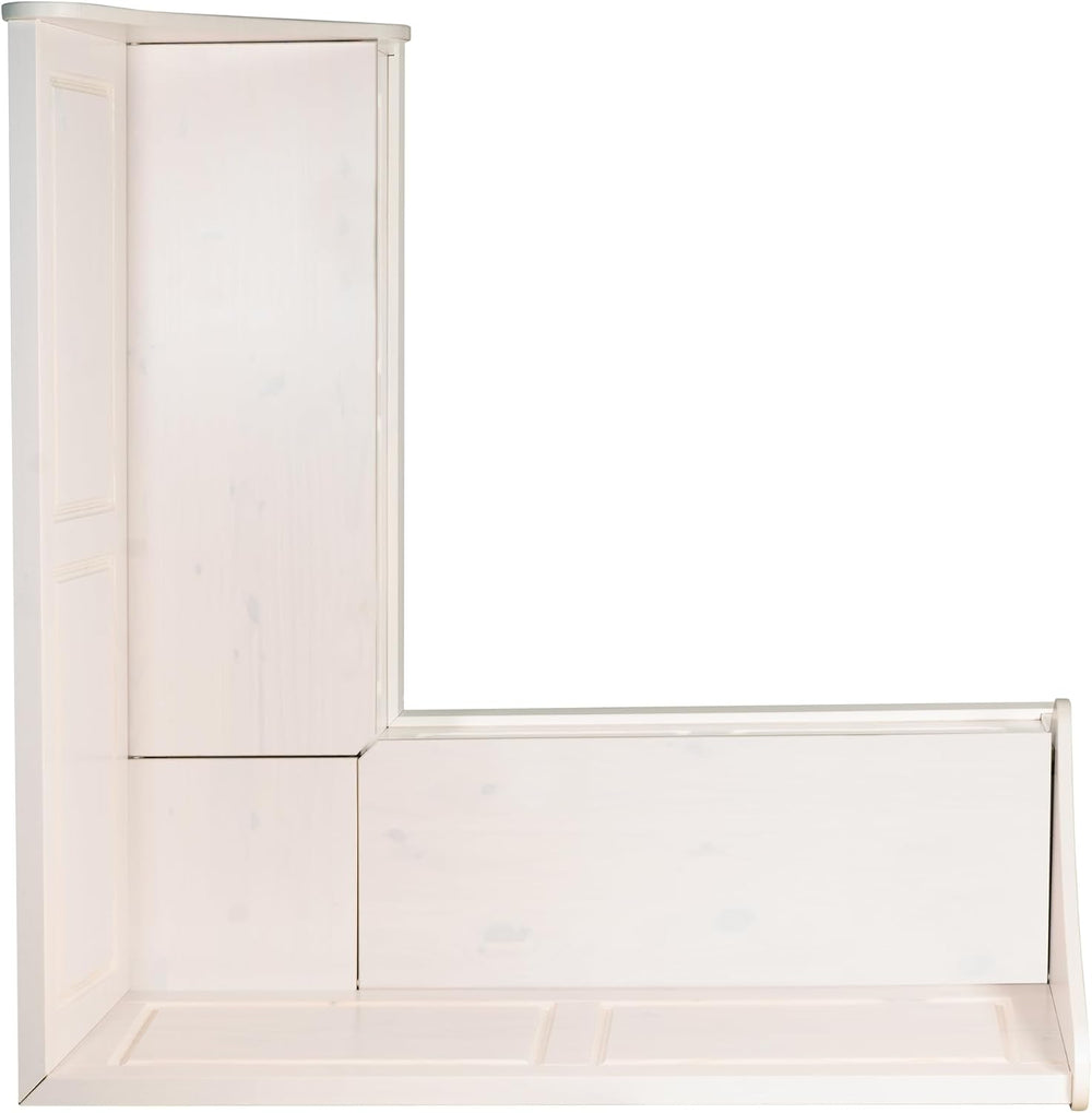 Linon Harris White Corner Breakfast Nook - Nook Only, Table is NOT included! ...