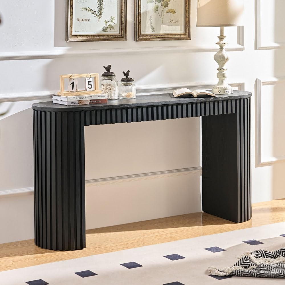 59.05'' Modern Console Table with Drawer for Entryway with Unique Ver...