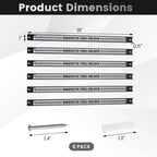 Goplus 6PCS 18" Magnetic Tool Holder, Wall Mounted 176LBS Capacity Magnetic Tool Organizer, Heavy Duty Metal Tool Rack, Tool Magnet Bar, Magnetic Tool Holder Strip for Garage Workshop
