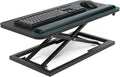 Omhuzsyo Standing Keyboard Tray Keyboard stand, Adjustable Height Keyboard and Mouse Riser for Desktop,For Ergonomic Sit Stand Workstations With Wrist Rest、Laptop Desk 26.7 x 11.7 Inch(Black)