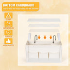 Bedside Caddy Storage Organizer with Fixed Straps and Water Bottle Holder for Home, College, Dorm, Bunk/Hospital/Crib Bed Rails, White