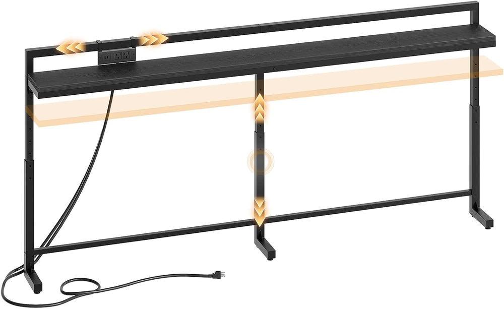 YATINEY 78.7'' Narrow Console Table with Adjustable Height (27.6'...