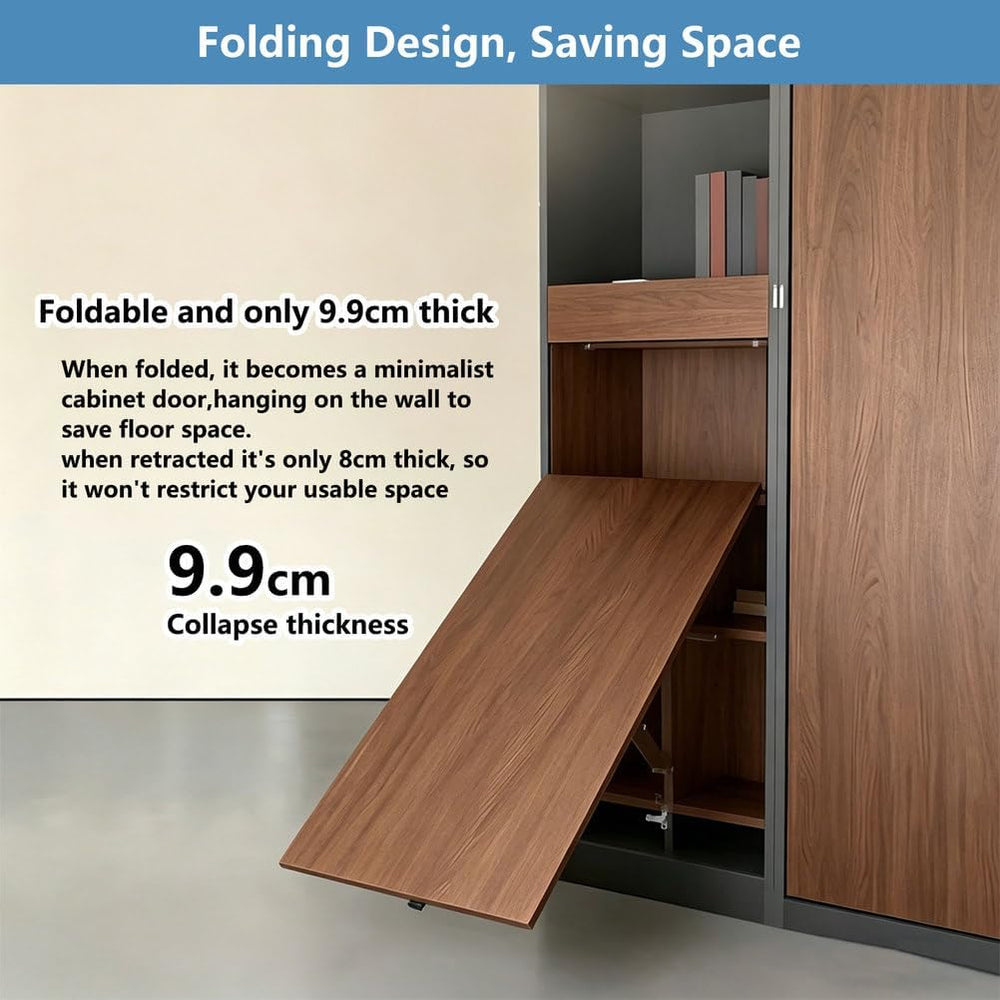 AIZYR in-Cabinet Wall-Mounted Folding Table, Wall-Mounted Folding Table Brack...