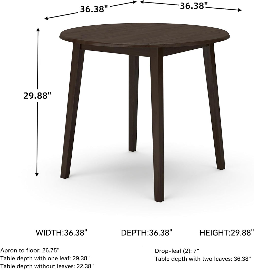 Signature Design by Ashley Hammis Round Dining Room Drop Leaf Table, Seats up...