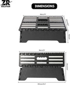 Folding Step Stool 5 Inch, Foldable Plastic Step Stool with Non-Slip Textured Surface and Carry Handle, Portable Compact Stool for Kitchen, Bathroom, Closet, RV, Garage and Home Use