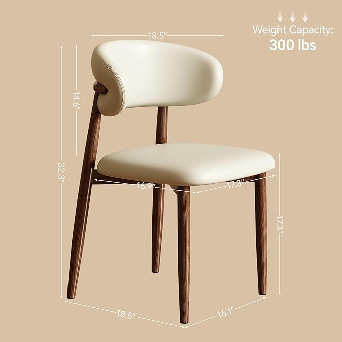 Dining Chairs Set of 2 for Kitchen Dining Table Mid Century Modern Farmhouse ...