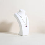 GemeShou White necklace storage organizer for sale, Velvet necklace holder stand, jewelry bust display stands, Jewelry Mannequin for Countertop, Showcase【White-Small height 7.68 inch】
