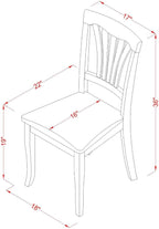 East West Furniture DLAV5-BCH-LC 5 Piece Dinette Set for 4 Includes a Round Dining Room Table with Dropleaf and 4 Faux Leather Kitchen Dining Chairs, 42x42 Inch, Black & Cherry