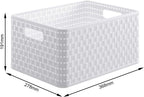 Rotho Set of 3 Country 18 Litre, White, A4/18 Liter (36,8 x 27,8 x 19,1 cm)