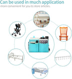 Bseash Bunk Bed Organizer, Bedside Caddy Hanging Bed Organizer Storage Bag with 4 Pockets and 2 Hooks, for College Dorm Rooms Bed, Hospital Bed, Baby Bed Rails, 600D Oxford Cloth (Light Blue)