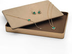 Metal Jewelry Tray, Valet Tray, Bedside Table and Desktop Organizer. It is Stackable and can be Used to Display Watches, Rings, Earrings and Bracelets（Brown）