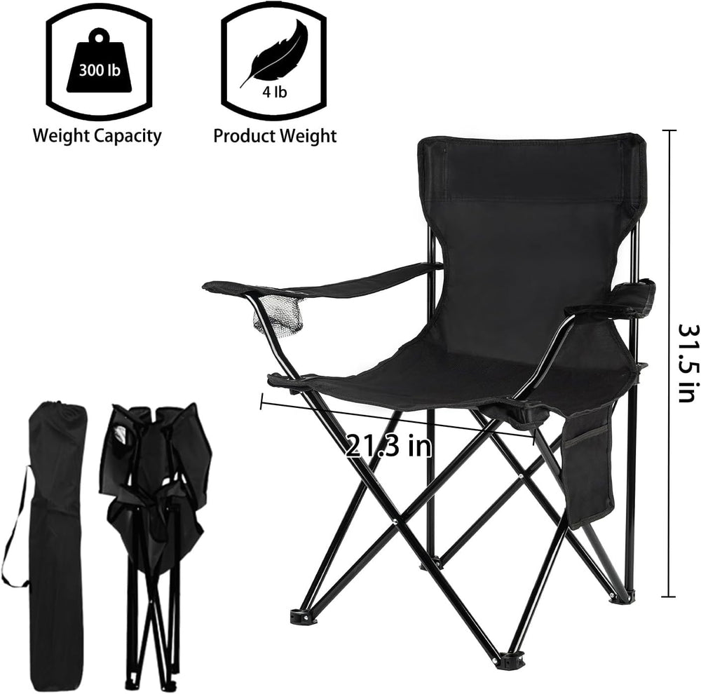 Damei century 4Pack Folding Camping Chairs, Portable for Beach, Lawn | Lightw...