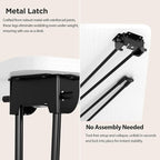 Folding Desk, 31.5" Hairpin Legs Small Desk with Power Strip for Bedroom, Space Saving Foldable Computer Desk for Home Office, No Assembly Need,White