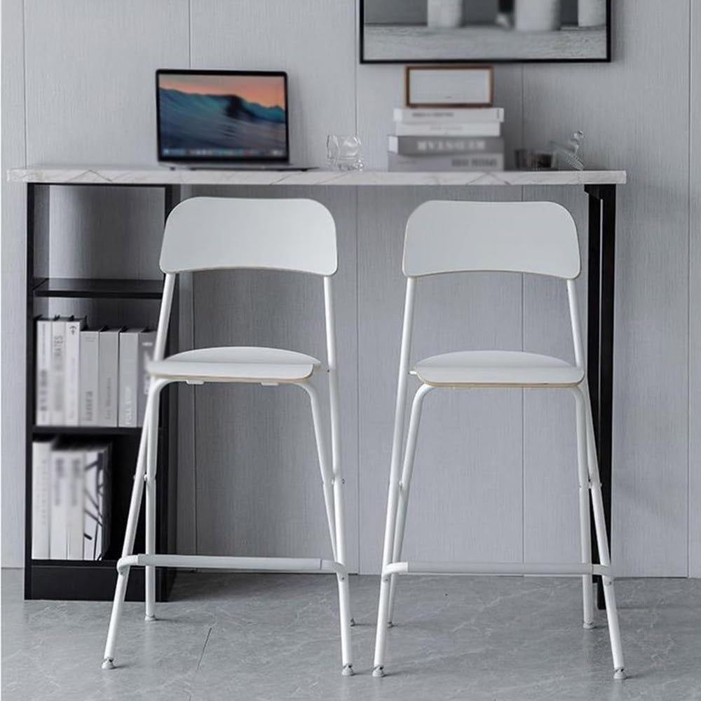 25in/29in Folding Breakfast Bar Stool, Modern Foldable Wooden Seat Tall Chair...