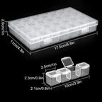 Guyuyii 56 Slots Diamond Painting Storage - 2 Pack 28 Grids diamond art organizer for Bead Storage, Craft Supply, Small Item, and Jewelry Organization