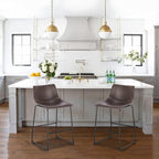EdgeMod Brinley Counter Stool in Brown (Set of 3)