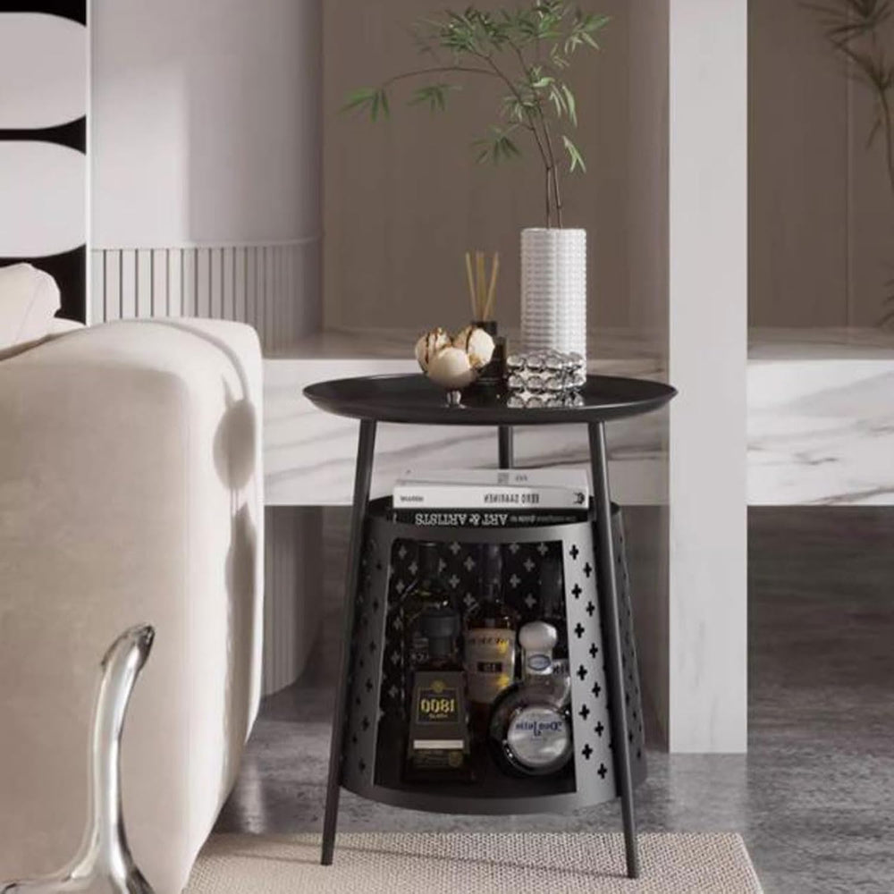 Sofa Side Round Side Table End with Cat House, Condo, Indoor Furniture Kitten...