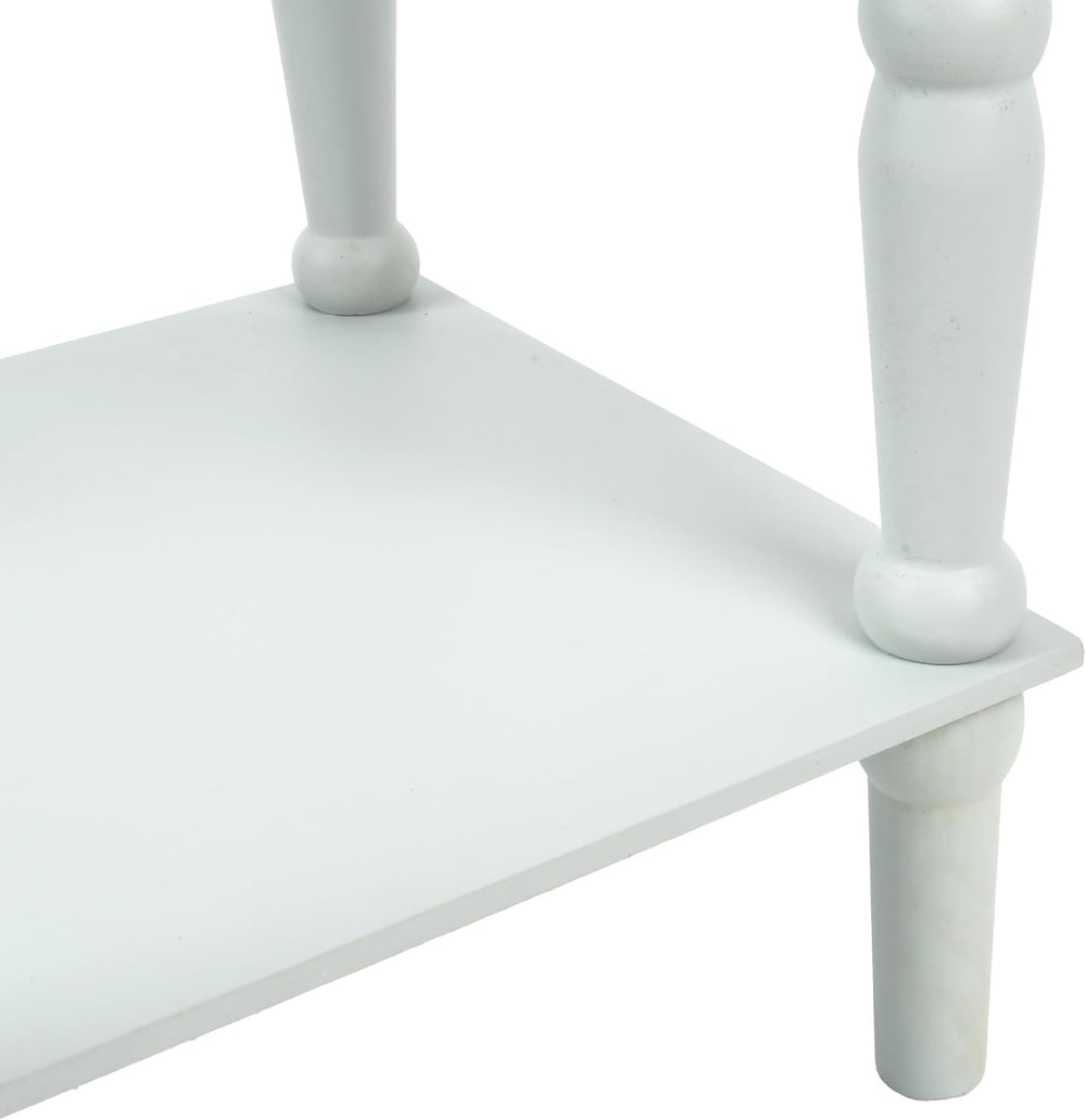 Decor Therapy Jane Nightstand Side Table with a Drawer, Shelf, Traditional De...
