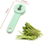 2Pcs Multifunction Bean Slicer, Stainless Steel Snow Bean Green Bean French Bean Cutter Long Bean Shredder Stringer Kitchen Tool