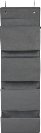 Joyful Moose Over the Door Hanging Organizer Closet Storage Bins Grey