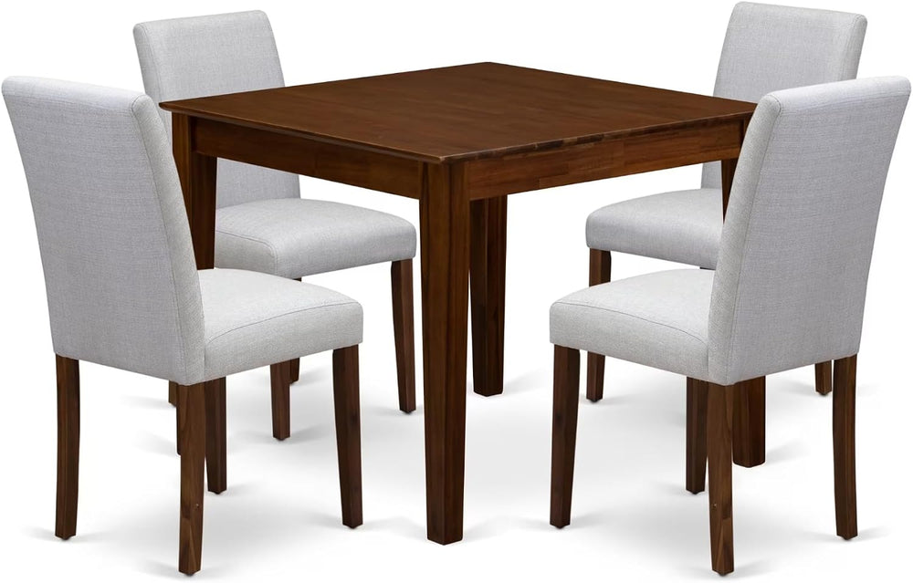 East West Furniture OXAB5-AWA-05 5 Piece Kitchen Table Set for Small Spaces I...