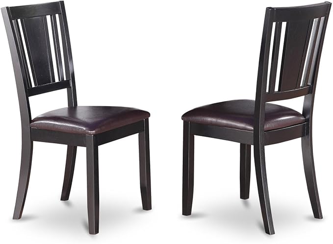 East West Furniture LGDU5-BLK-LC 5 Piece Kitchen Table & Chairs Set Inclu...