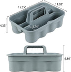 Zopnny Multiuse Caddy Organizer with Handle, Plastic Shower Caddy Basket, Divided Storage Tote Holder for Bathroom, Shower, Cleaning, Kitchen, Office, Dorm (6-Pack)