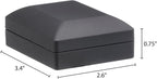 Allure - Bulk Case Of 12 - Luxury Pendant Box With LED Light, Square Shaped Elegant Diamond Pendant Case, For Unique Proposal Or Wedding, Small, Black Velvet Interior Jewelry Display Gift Box.