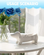 Dachshund Ring Holder, Weiner Dog Ceramic Trinket Tray for Women Men