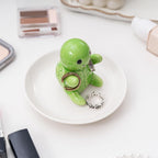Cute Turtle Ring Holder Dish, Ceramic Jewelry Holder Preppy Room Decor, Turtle Gifts for Women Birthday Christmas Wedding