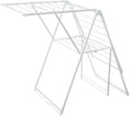 Amazon Basics Foldable 2-Wing Metal Clothes Drying Rack, 61x23.6x39.3 inches, White