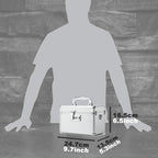 Storage Lock Box with Combination code, Lockable Medicine Storage Case, Empty First Aid Box, Security Lock Box, Multipurpose Lockbox for Home and Outdoor Use (Silver, Small)