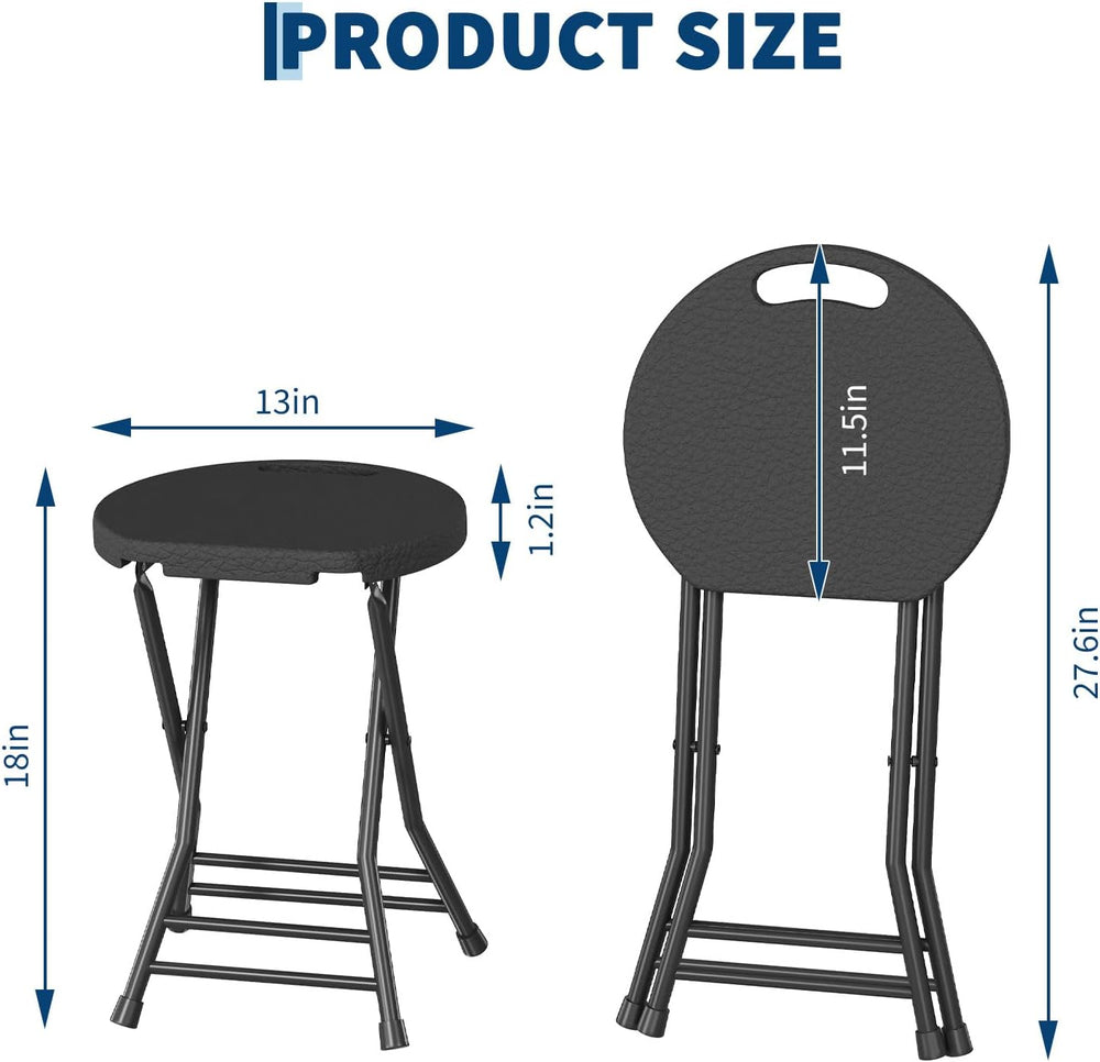 Garvee Folding Stool, Backless 18-Inch Stool, Portable with Handle, Foldable ...