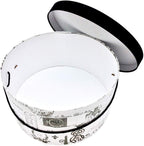 Sarah's Hat Boxes Classic Paris Hat Box – 14.75" x 7.5" (Dia. x Ht.) Handmade in USA – Odorless Non-Toxic Adhesive, Cording Handle – Premium Storage for Hats & Accessories