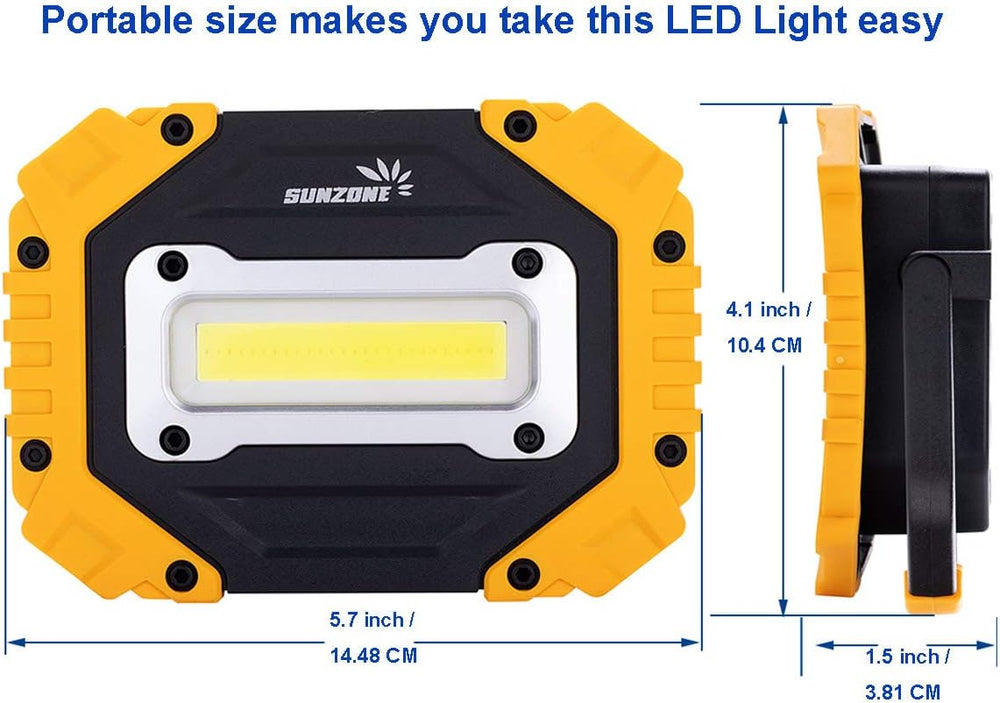 Sunzone Portable LED Work Light,AA Battery Powered Flood Lights,2 Pack