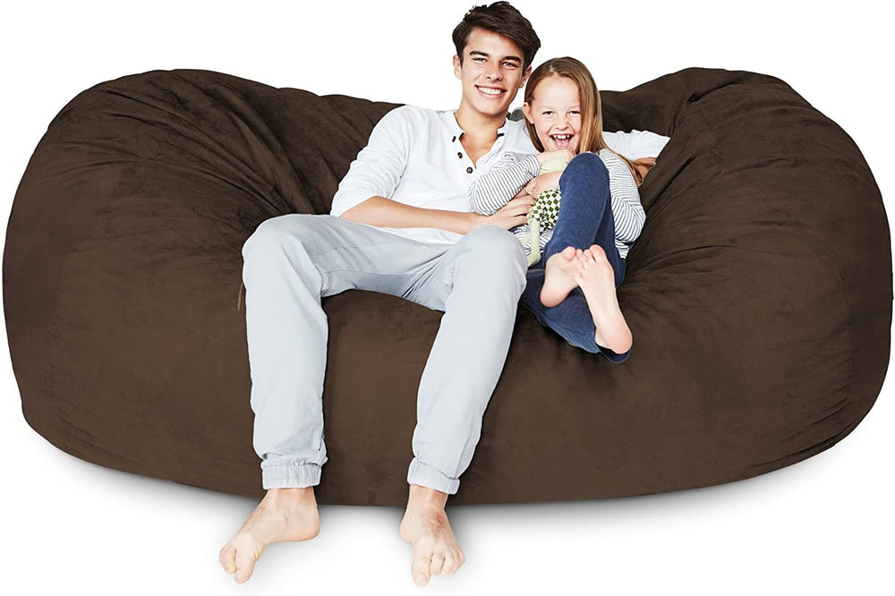 Lumaland Luxury Microsuede Outer Cover for Bean Bags Machine Washable 7-Foot ...
