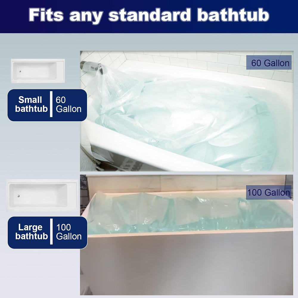 Godwolf Bathtub Drinking Water Bladder, Emergency Water Storage Bladder 100 G...