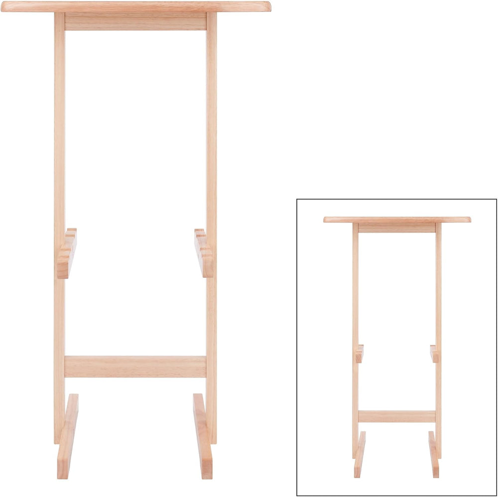 Winsome Riley Snack Table Rack in Natural Finish | Easy to Store Portable Fol...