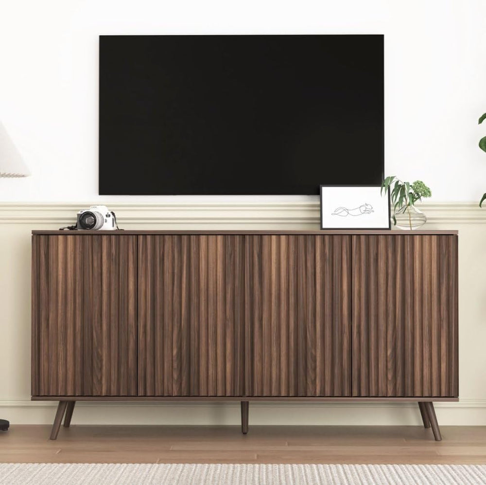 59" Buffet Cabinet with Storage, Modern Kitchen Buffet Sideboard with 4 ...